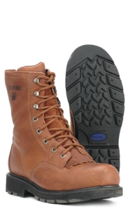 Herrin Brown Round Steel Toe Lace Up 