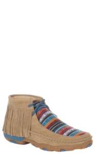 twisted x women's serape fringe driving moccasins