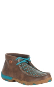 twisted x women's turquoise driving mocs