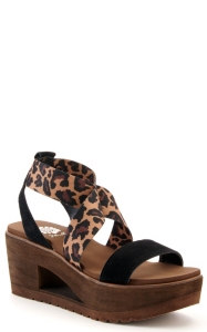 yellow box leopard sandals