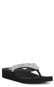 yellow box rhinestone flip flops